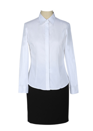 女士長袖翻領(lǐng)襯衫定做TMW100605 女士長袖翻領(lǐng)襯衫定做TMW100605