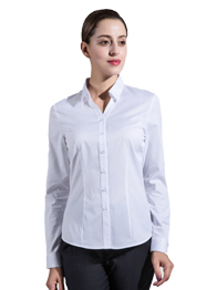 女長袖V領襯衣GW6002 女長袖V領襯衣GW6002