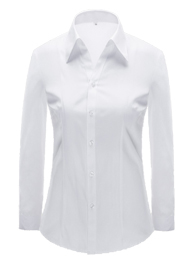 女長袖V領襯衣 YW4503 女長袖V領襯衣 YW4503