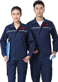 帶反光條深藍色套裝工作服TM663-06 帶反光條深藍色套裝工作服TM663-06